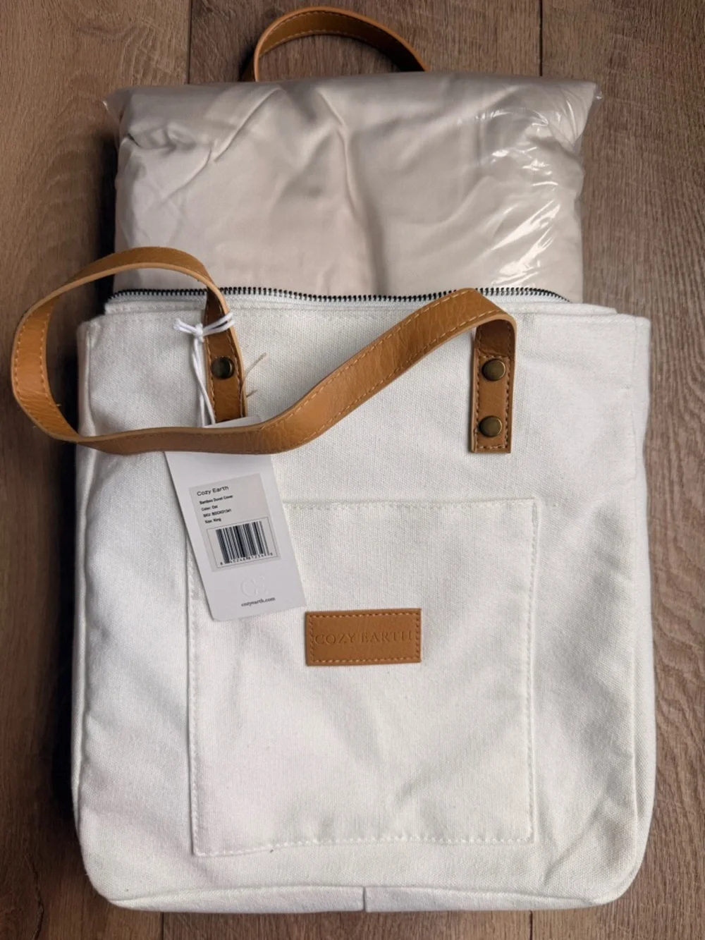 Cozy Earth Bamboo Duvet Cover - King/Cali King - Oat - $308 retail